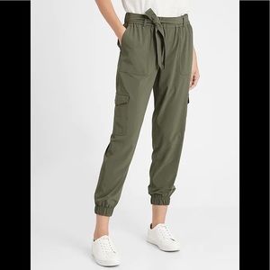 Banana Republic Green Tie Waist Joggers NWT